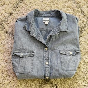 J Crew Chambray Button Down Shirt